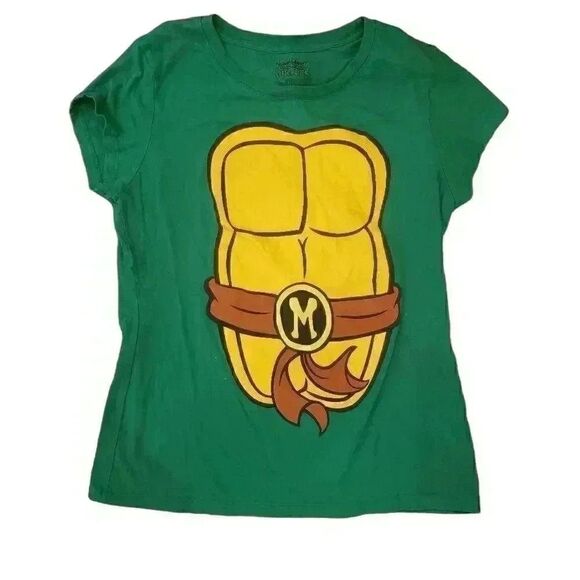 𝅺Nickelodeon Women's Jr's Teenage Mutant Ninja Turtle T-Shirt - Picture 1 of 5